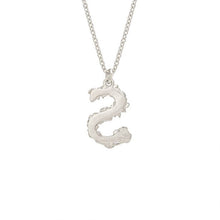 Load image into Gallery viewer, Floral Letter S Necklace, Silver
