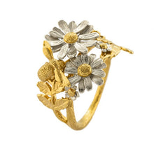 Load image into Gallery viewer, Posy Bloom Bee Ring, Silver &amp; Gold
