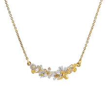 Load image into Gallery viewer, In-Line Garden Gathering Necklace with Itsy Bitsy Bee, Silver &amp; Gold
