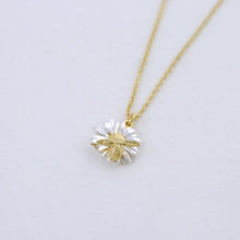 Load image into Gallery viewer, Daisy Necklace with Teeny Weeny Bee, Silver &amp; Gold
