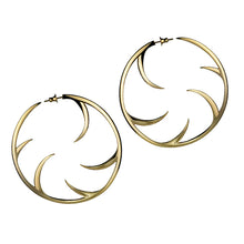 Load image into Gallery viewer, Talon Statement Cat Claw Hoop Earrings, Yellow Gold Vermeil
