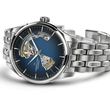 Load image into Gallery viewer, Jazzmaster Open Heart Auto, Blue Dial &amp; Stainless Steel bracelet
