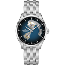 Load image into Gallery viewer, Jazzmaster Open Heart Auto, Blue Dial &amp; Stainless Steel bracelet
