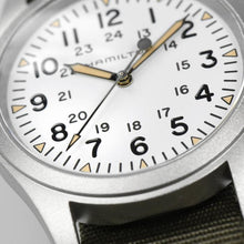 Load image into Gallery viewer, Khaki Field Mechanical 38mm, White Dial &amp; Green Nato Strap
