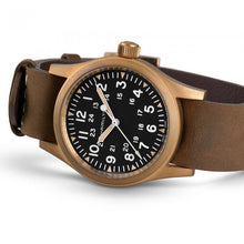 Load image into Gallery viewer, Khaki Field Mechanical Bronze, Black Dial &amp; Brown Leather Strap
