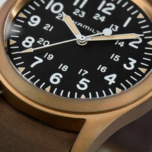 Load image into Gallery viewer, Khaki Field Mechanical Bronze, Black Dial &amp; Brown Leather Strap
