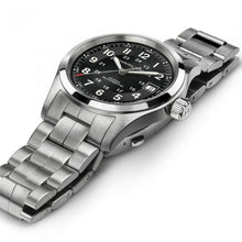 Load image into Gallery viewer, Khaki Field Auto 38mm, Black Dial &amp; Stainless Steel Bracelet
