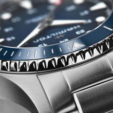 Load image into Gallery viewer, Khaki Navy Scuba Auto, Blue Dial &amp; Stainless Steel Bracelet
