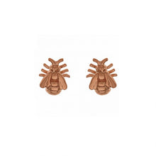 Load image into Gallery viewer, Small Honey Bee Studs, Red Gold
