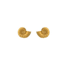 Load image into Gallery viewer, Ammonite Stud Earrings Gold
