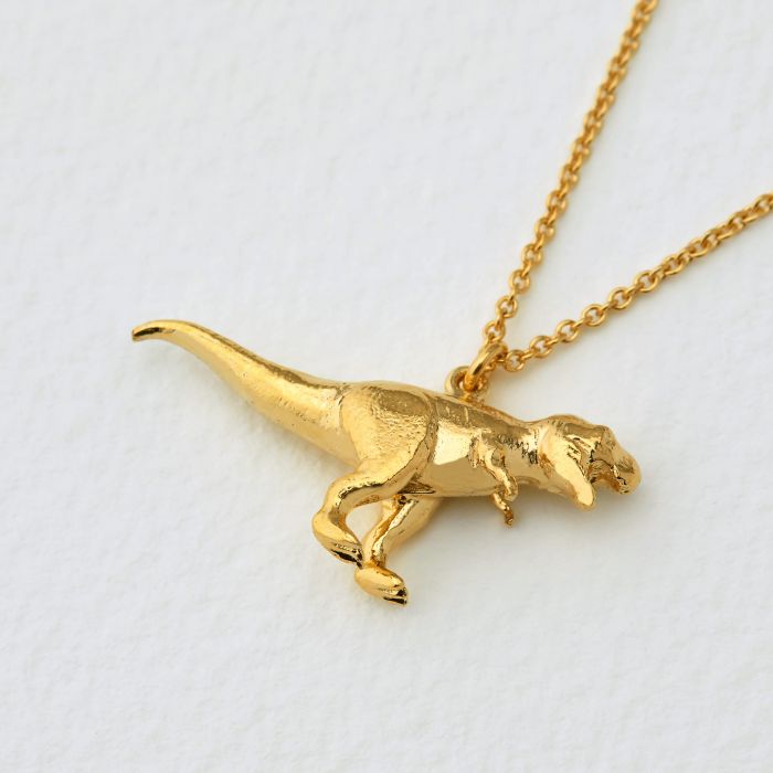 Tyrannosaurus Rex Necklace, Gold