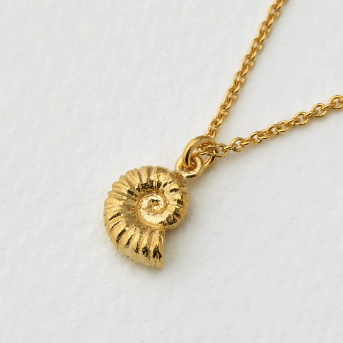 Ammonite Necklace, Gold