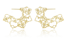 Load image into Gallery viewer, Floral Bloom Hoops, 18ct Yellow Gold
