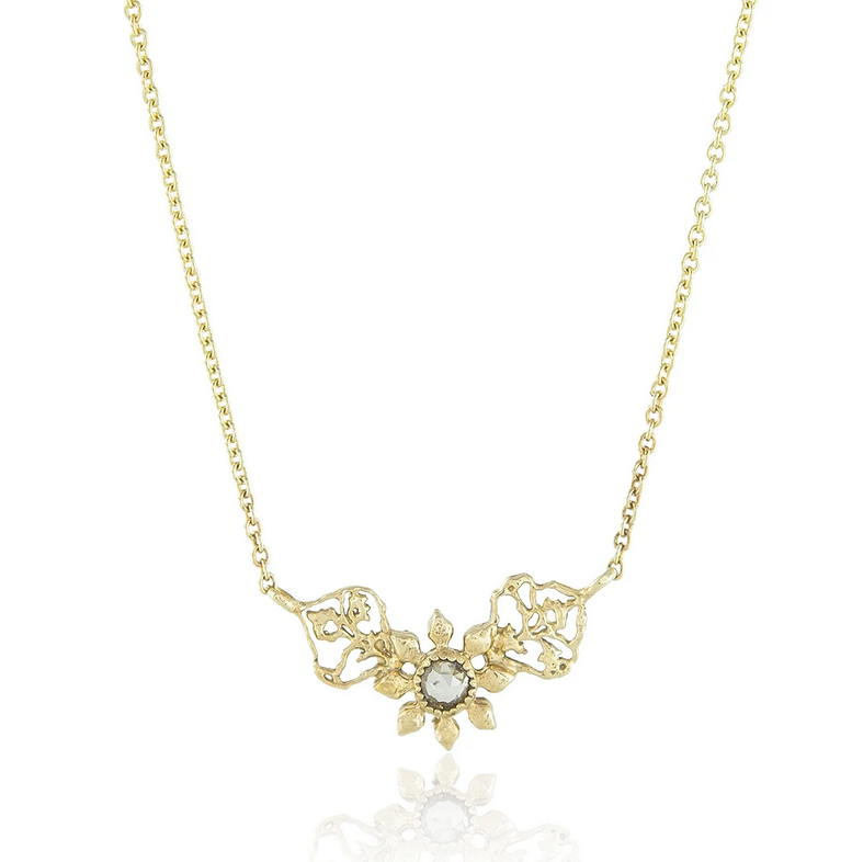 Triple Petal Necklace, 9ct Yellow Gold