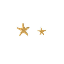 Load image into Gallery viewer, Asymmetric Starfish Stud Earrings, Gold
