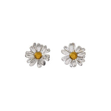 Load image into Gallery viewer, Little Daisy Stud Earrings, Silver &amp; Gold
