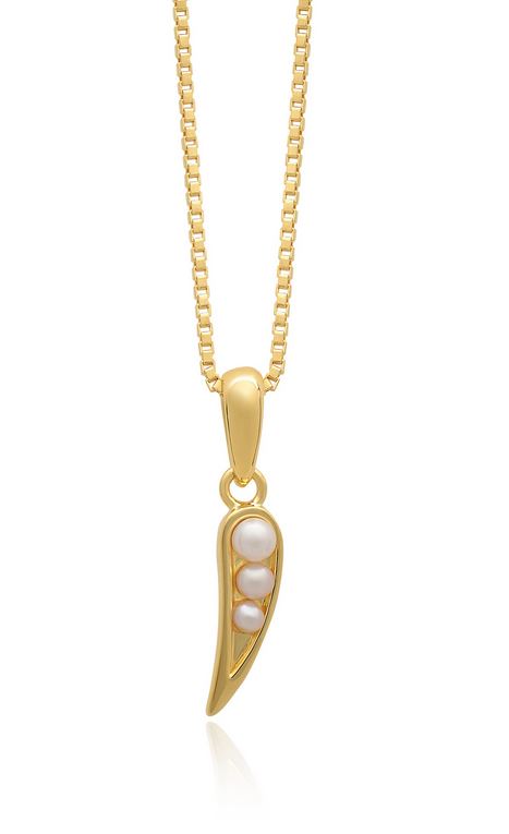 Mini Kindred Pearl Necklace, Gold