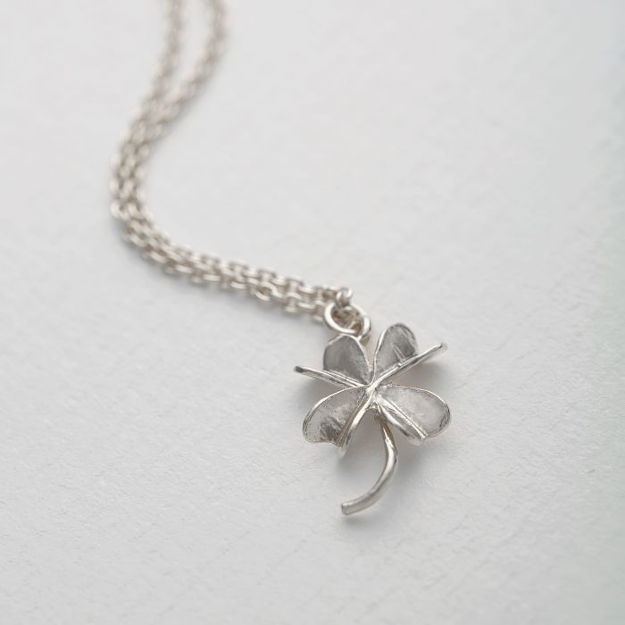 Lucky Clover Necklace, Silver