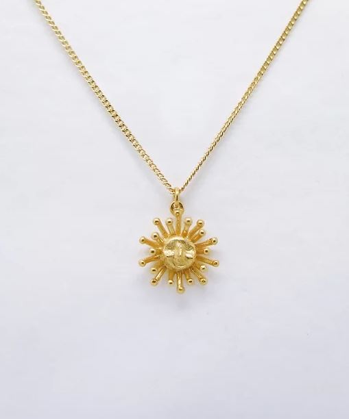 Daydreaming Sun Necklace Small, Gold