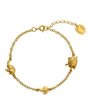 Load image into Gallery viewer, Tortoise &amp; Hare In-Line Gold Bracelet, Gold
