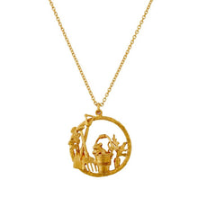Load image into Gallery viewer, Allotment Loop Necklace with Playful Mouse, Gold

