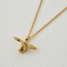 Load image into Gallery viewer, Teeny Tiny Bumblebee Necklace, 18ct Gold
