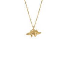 Load image into Gallery viewer, Teeny Tiny Stegosaurus Necklace, 18ct Gold
