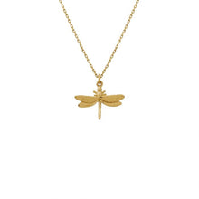Load image into Gallery viewer, Teeny Tiny Dragonfly Necklace, 18ct Gold

