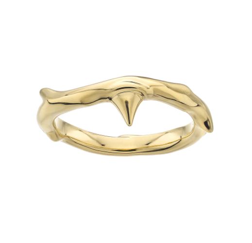 Rose Thorn Band Ring, Yellow Gold Vermeil